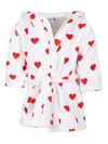 Petit Bateau Heart-print Dressing Gown In Multi