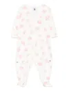 Petit Bateau Heart-print Pajamas In White
