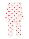 Petit Bateau Heart-print Pyjamas In Neutral