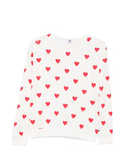 Petit Bateau Heart-print Pyjamas In White