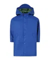 Petit Bateau Hooded Raincoat In Blue