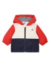 Petit Bateau Color Block Windbreaker In White