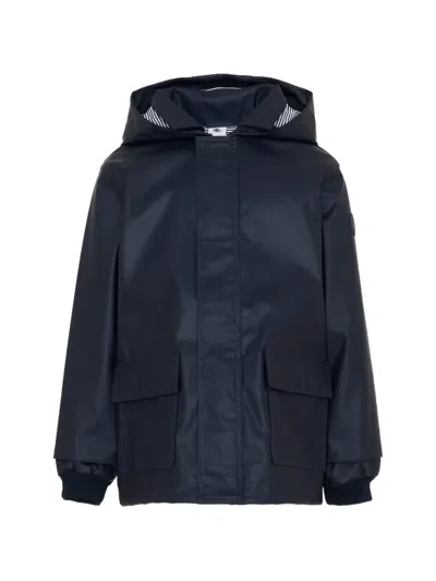 Petit Bateau Kids' Iconic Hooded Pocket Jacket In Blue
