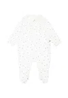 Petit Bateau Ivory Babygrow For Babykids With Stars In Ivory