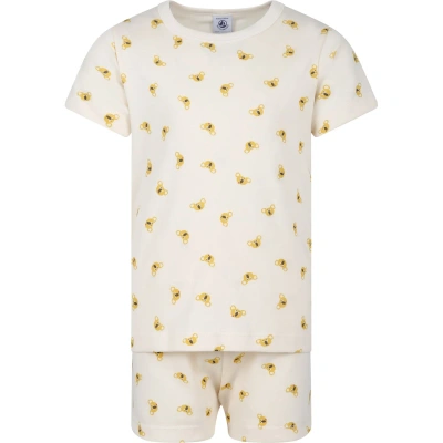 Petit Bateau Kids' Ivory Pajamas For Boy With Koalas