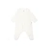 Petit Bateau Ivory Romper For Babykids With Hearts In Ivory