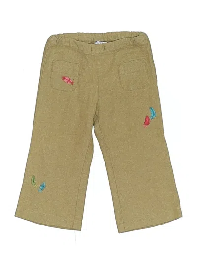 Pre-owned Petit Bateau Kids' Khaki Pant In Tan