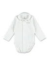Petit Bateau Kid - Embroidered Collar Body In White