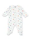 Petit Bateau Kid - Printed Velour Pyjama Suit In Multi