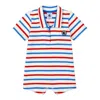 Petit Bateau Kids Marshmallow / Multico Thick Jersey Short Playsuit