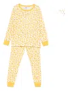 Petit Bateau Leopard-print Pyjamas In Yellow