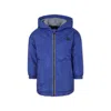 Petit Bateau Light Blue Windbreaker For Boy With Logo In Light Blue