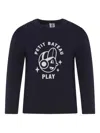 Petit Bateau Long-sleeve Graphic-print T-shirt In Blue