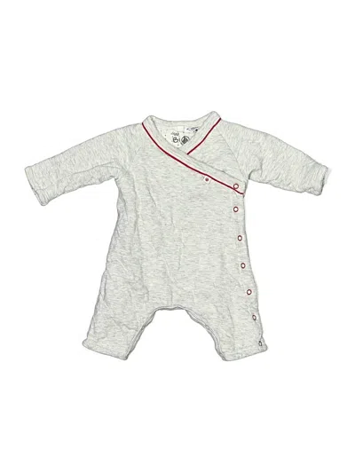 Pre-owned Petit Bateau Babies' Long Sleeve Onesie In White