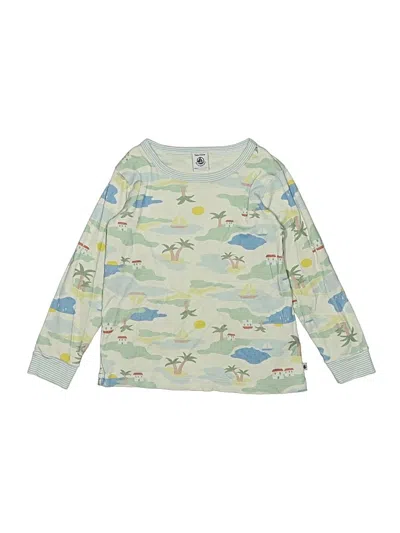 Pre-owned Petit Bateau Kids' Long Sleeve Top Green Tops