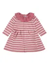 Petit Bateau Long-sleeved Jersey Dress In Pink