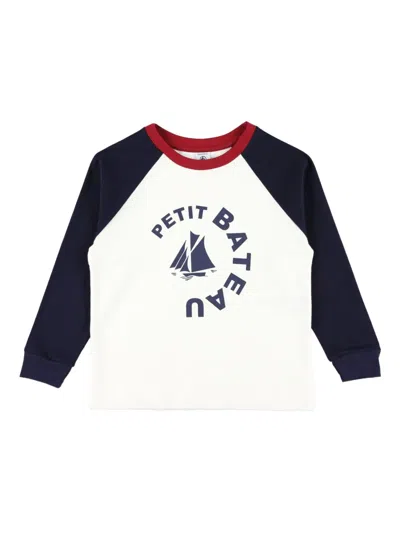 PETIT BATEAU LONG-SLEEVED LOGO T-SHIRT