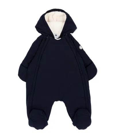 Petit Bateau Long-sleeve Bodysuit In Black