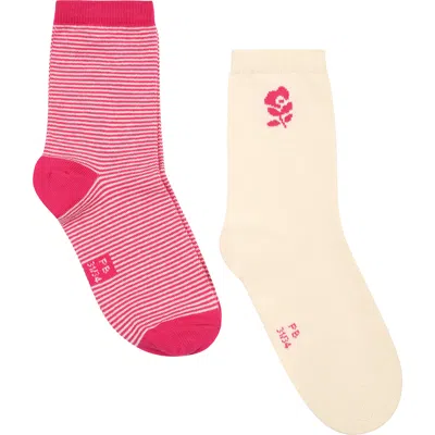 Petit Bateau Kids' Multicolor Set For Girl With Flower And Stripes