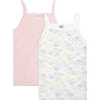PETIT BATEAU MULTICOLOR SET FOR GIRL WITH PRINT AND STRIPES