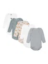 Petit Bateau Organic Cotton Bodysuit In Neutrals