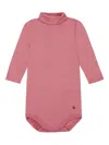 Petit Bateau Organic Cotton Bodysuit In Pink