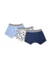 Petit Bateau Multicolor Boxer Shorts Set For Boywith Tour Eiffel In Blue