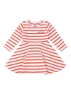 Petit Bateau Organic-cotton Dress In Red