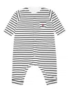 Petit Bateau Organic Cotton Jumpsuit In Black