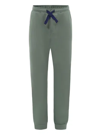 Petit Bateau Organic-cotton Tracksuit Bottoms In 绿色