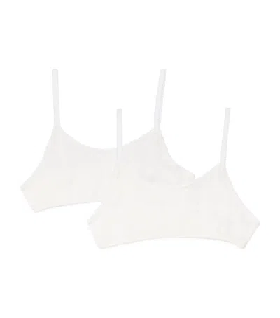 Petit Bateau Kids'  Pack Of 2 Stretch-cotton Bralettes