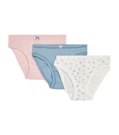 Petit Bateau Kids' Pack Of 3 Organic Cotton Briefs In Multi