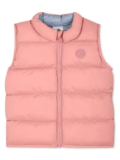 Petit Bateau Babies' Padded Gilet In Pink
