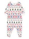 Petit Bateau Patterned Babygrow In White