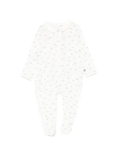 Petit Bateau Babies' Peter Pan-collar Printed Pajama In Multi