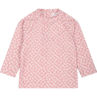 Petit Bateau Babies' 花卉印花浮力泳衣 In Pink