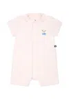 Petit Bateau Pink Romper For Baby Girl In Pink