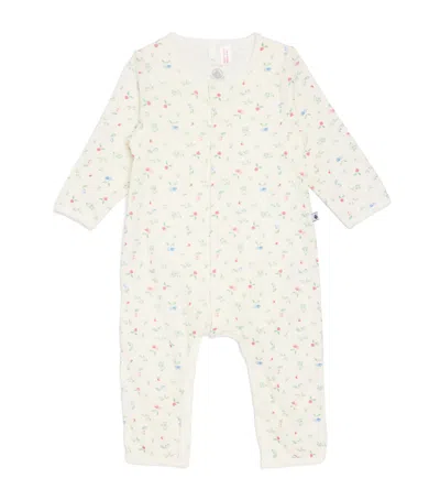 Petit Bateau Babies' Printed All-in-one In White