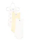 Petit Bateau Printed Cotton Bodies (pack Of Three) In Neutral