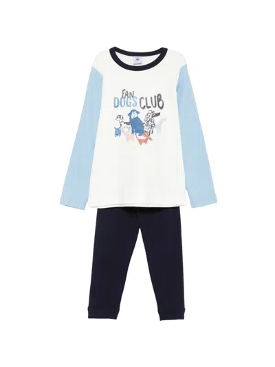 Petit Bateau Kids' Printed Pyjama Pants In Blue