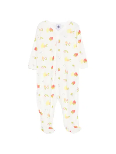 Petit Bateau Babies' Printed Pyjamas In White