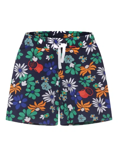 Petit Bateau Kids' Printed Swim Shorts In Blue