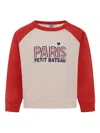 Petit Bateau Raglan-sleeves Logo Sweatshirt In Neutral