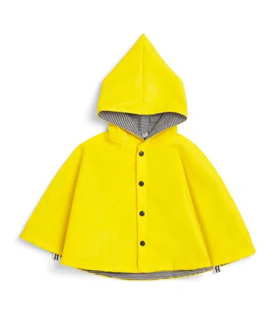 Petit Bateau Rain Cape In Yellow