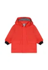 Petit Bateau Water-repellent Raincoat In Red