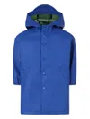 Petit Bateau Hooded Raincoat In Blue