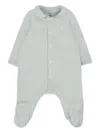 Petit Bateau Ribbed Collar Pajamas In Blue