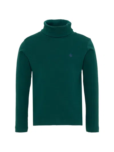 Petit Bateau Kids' Roll-neck T-shirt In Green