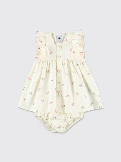 Petit Bateau Babies' 롬퍼  남아 색상 화이트 In Animal Print