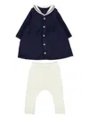 Petit Bateau Sailor-collar Dress Set In Multi